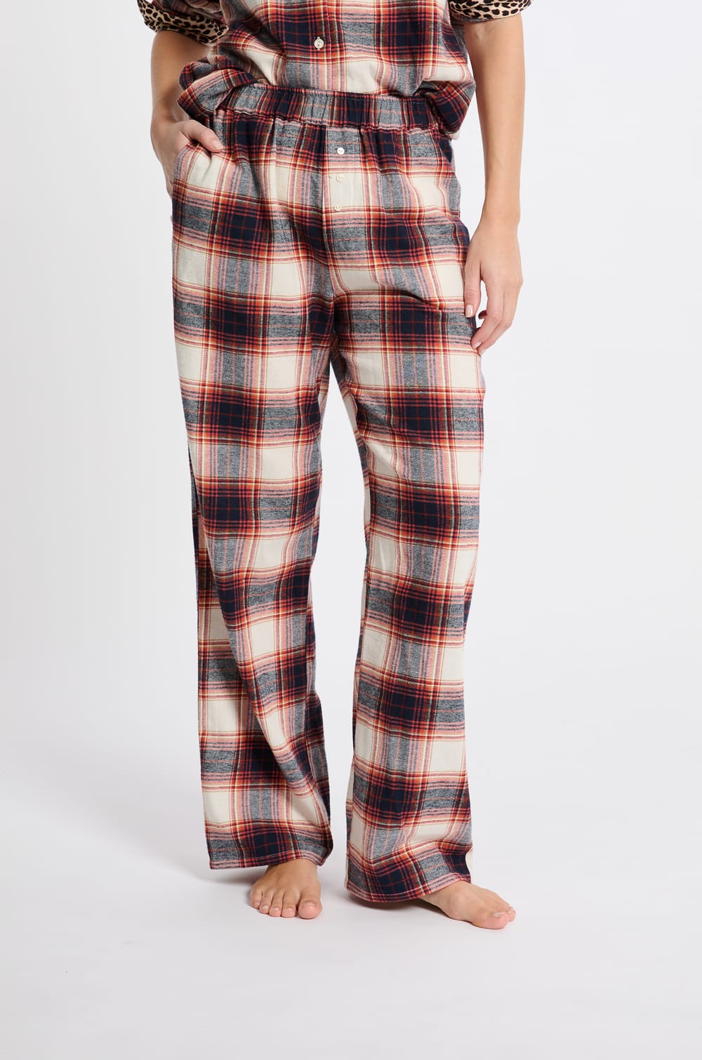 Pantalon de pyjama à carreaux;${refinementColor}