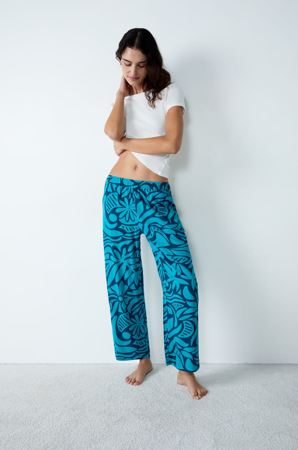 Pantalón de pijama estampado;${refinementColor}
