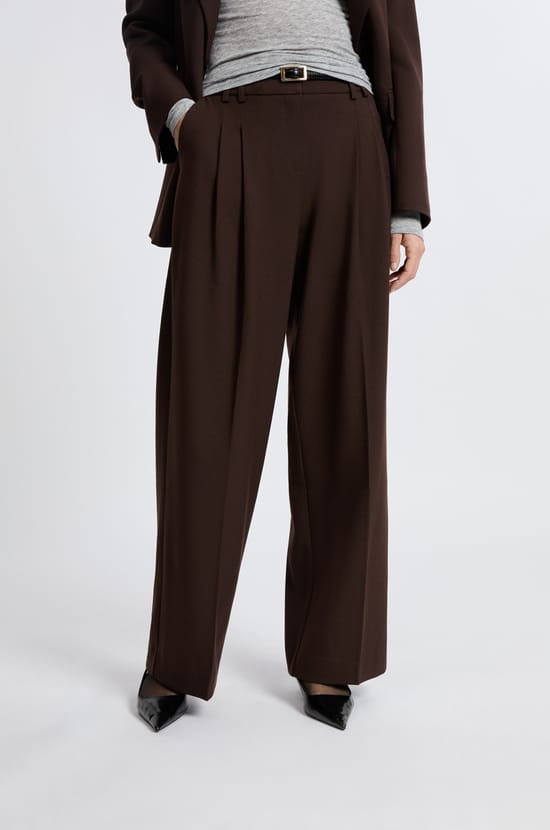 Wide Trousers in Twill;${refinementColor}