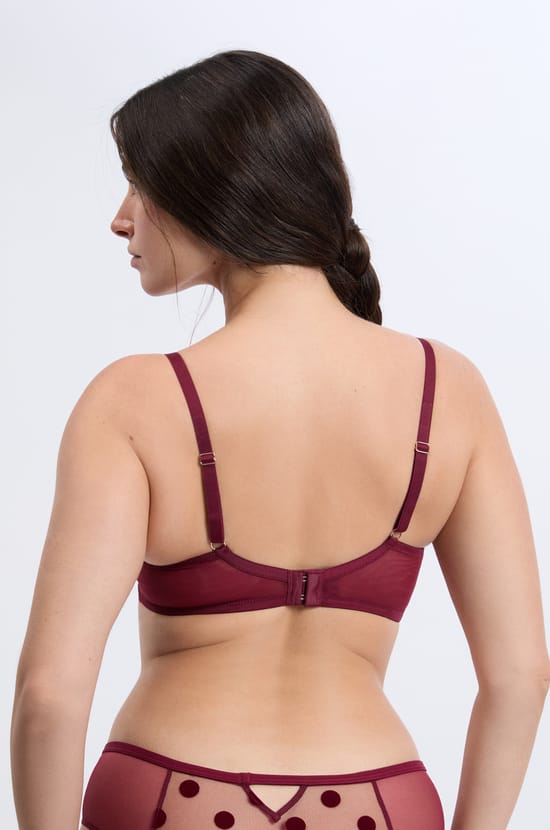 Bra No.9 - Balconette in flocked tulle;${refinementColor}