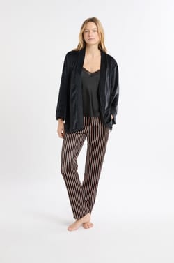 3-teiliges Satin-Pyjama-Set;${refinementColor}