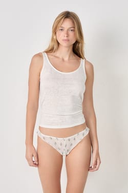 Tanga de tul estampado;${refinementColor}