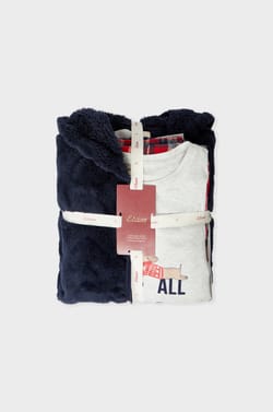 Conjunto de pijama de 3 piezas con estampado y algod&oacute;n;${refinementColor}