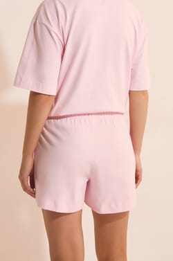 Short de pyjama boyfriend en coton;${refinementColor}