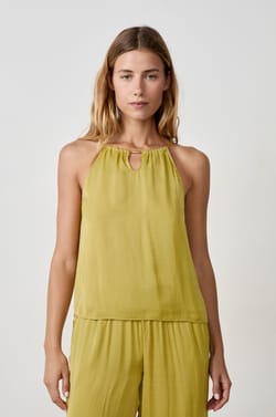 Sleeveless Satin Camisole;${refinementColor}