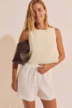 Top sans manches avec lin;${refinementColor}