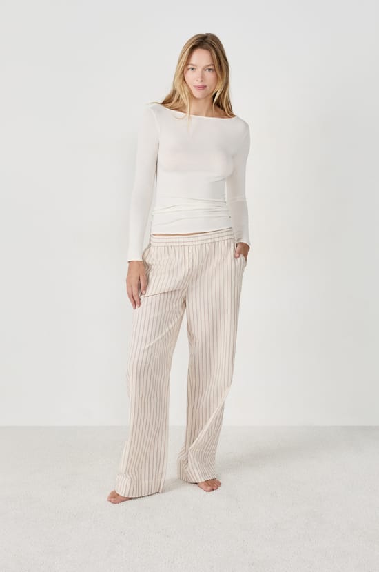 Pantalon de pyjama &agrave; rayures;${refinementColor}