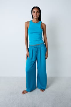 Wide-cut satin trousers;${refinementColor}