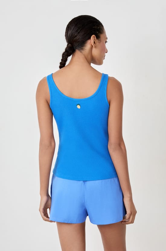 Top de tirantes de algodón;${refinementColor}