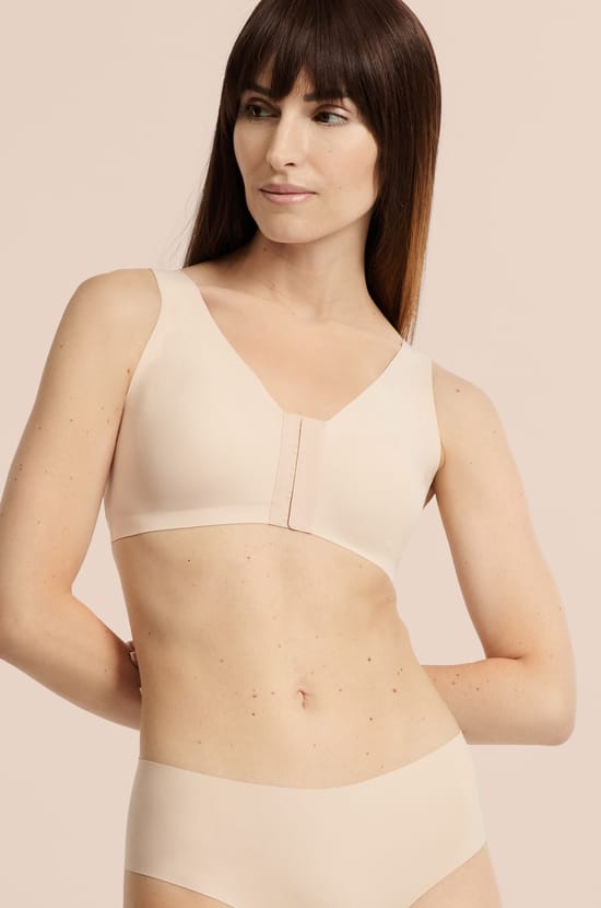 Soutien-gorge brassi&egrave;re sans armatures post-mastectomie avec ouverture devant;${refinementColor}