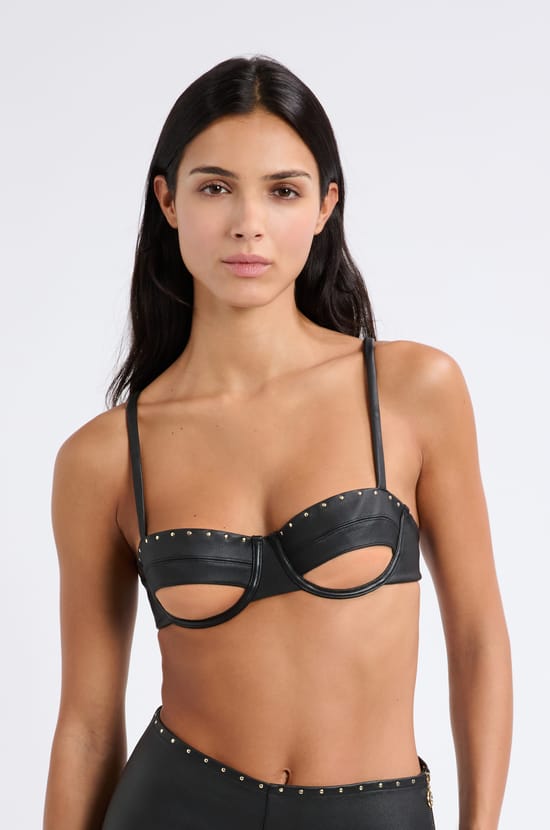 Soutien-gorge N.9 - Balconnet en cuir;${refinementColor}