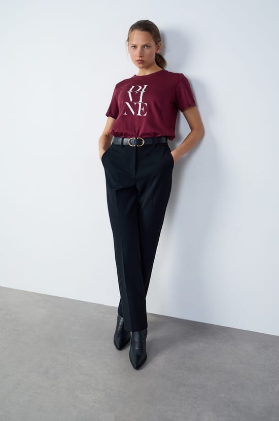 Pantalon coupe droite;${refinementColor}