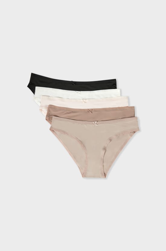 Lot de 5 culottes en microfibre;${refinementColor}