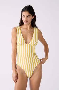 Maillot 1 pièce rayé;${refinementColor}