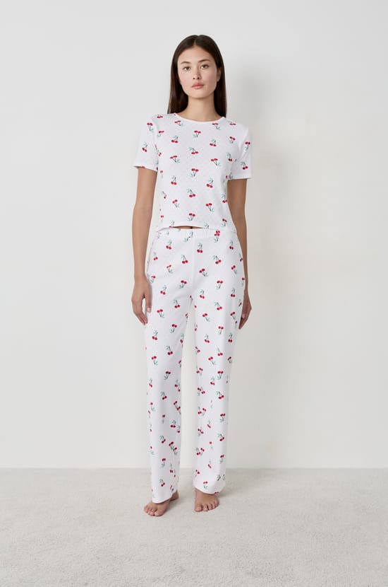 2-piece cotton pyjama set;${refinementColor}