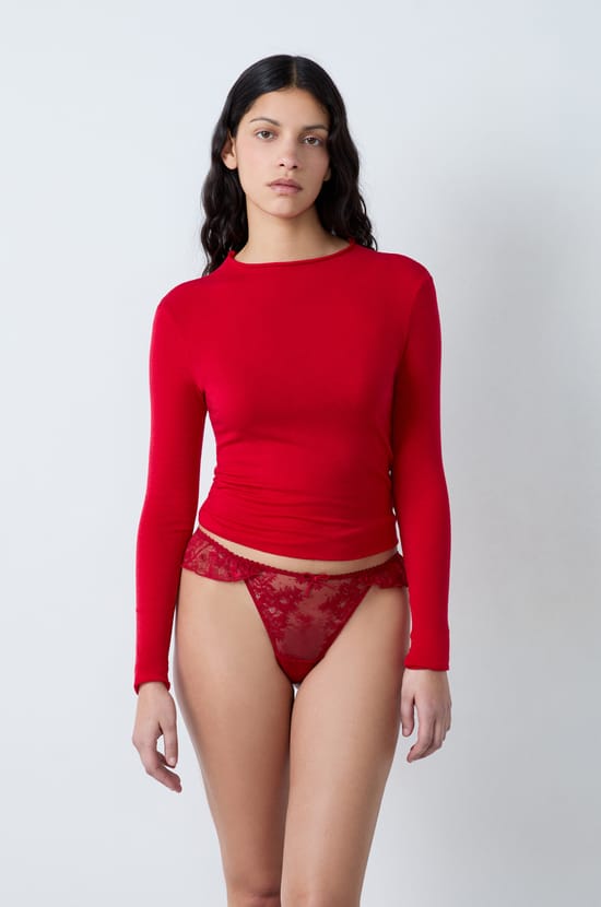 Tanga de encaje;${refinementColor}