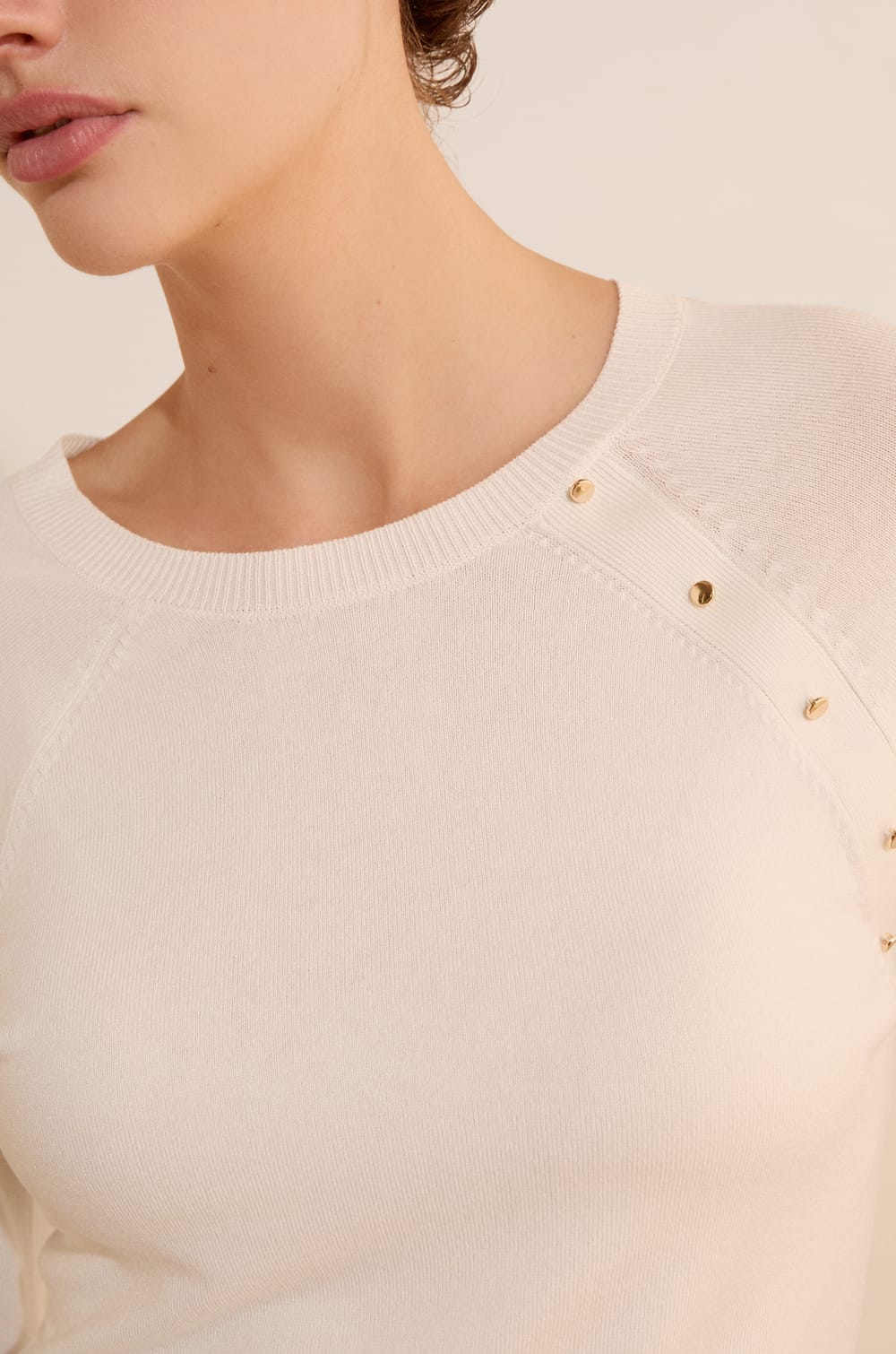 Pull en maille fine &agrave; manches mi-longues;${refinementColor}