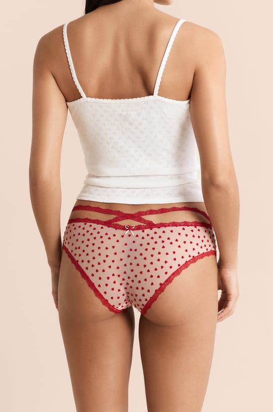 Hipster in Tulle with Heart Motifs;${refinementColor}