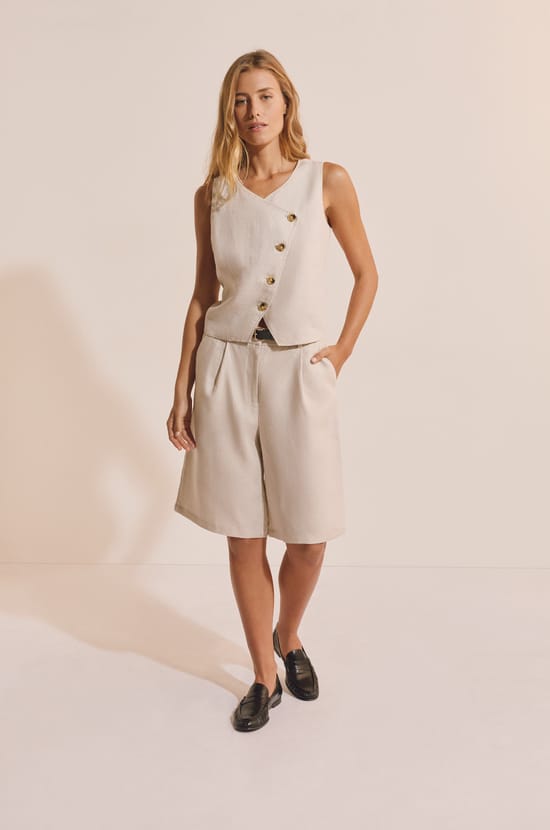 Top crois&eacute; en lin;${refinementColor}