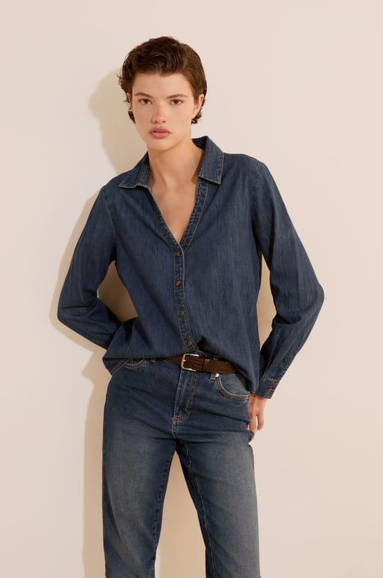 Chemise en jean;${refinementColor}