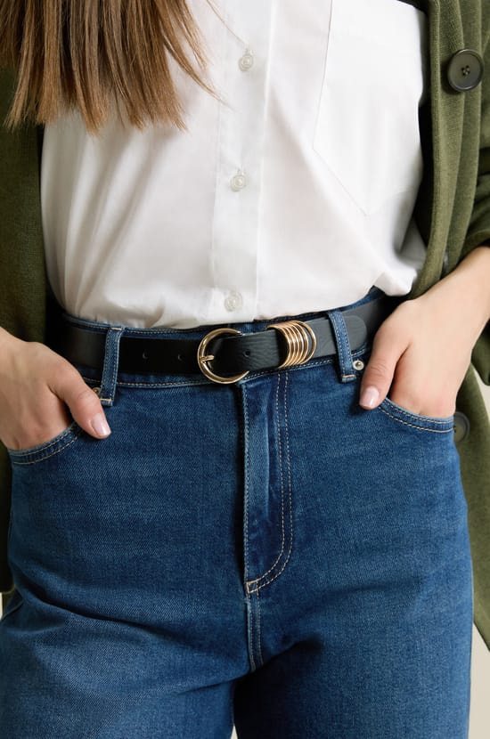 Ceinture en cuir;${refinementColor}