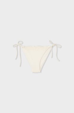 Bas de maillot de bain bikini &agrave; nouer brod&eacute;;${refinementColor}