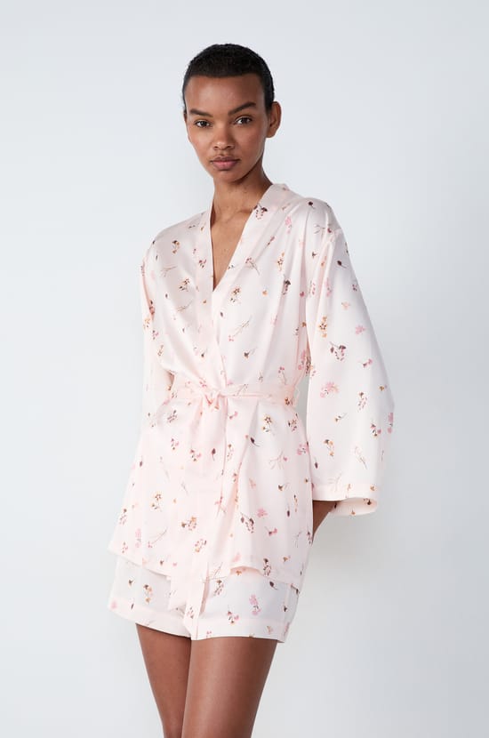 3-Piece Patterned Satin Pajamas;${refinementColor}