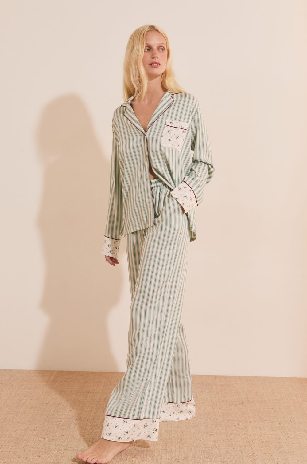 Pantalon de pyjama &agrave; rayures;${refinementColor}