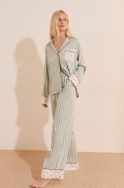 Pantalon de pyjama &agrave; rayures;${refinementColor}