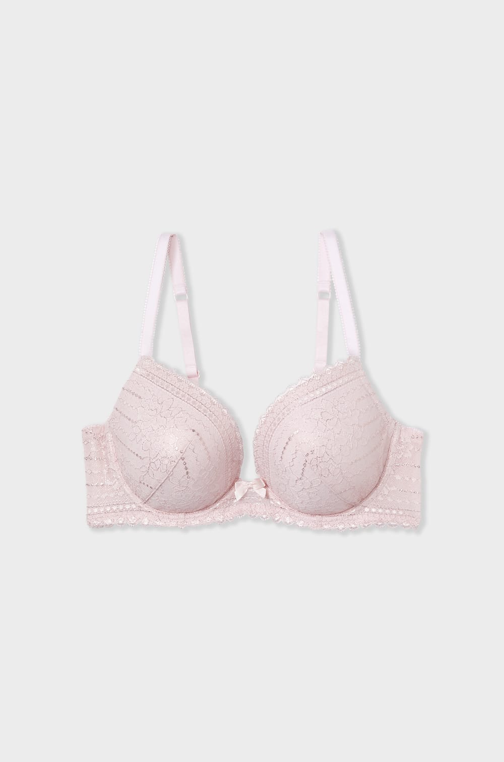 Soutien-gorge N.2 - Le push-up plongeant en dentelle irisée;${refinementColor}