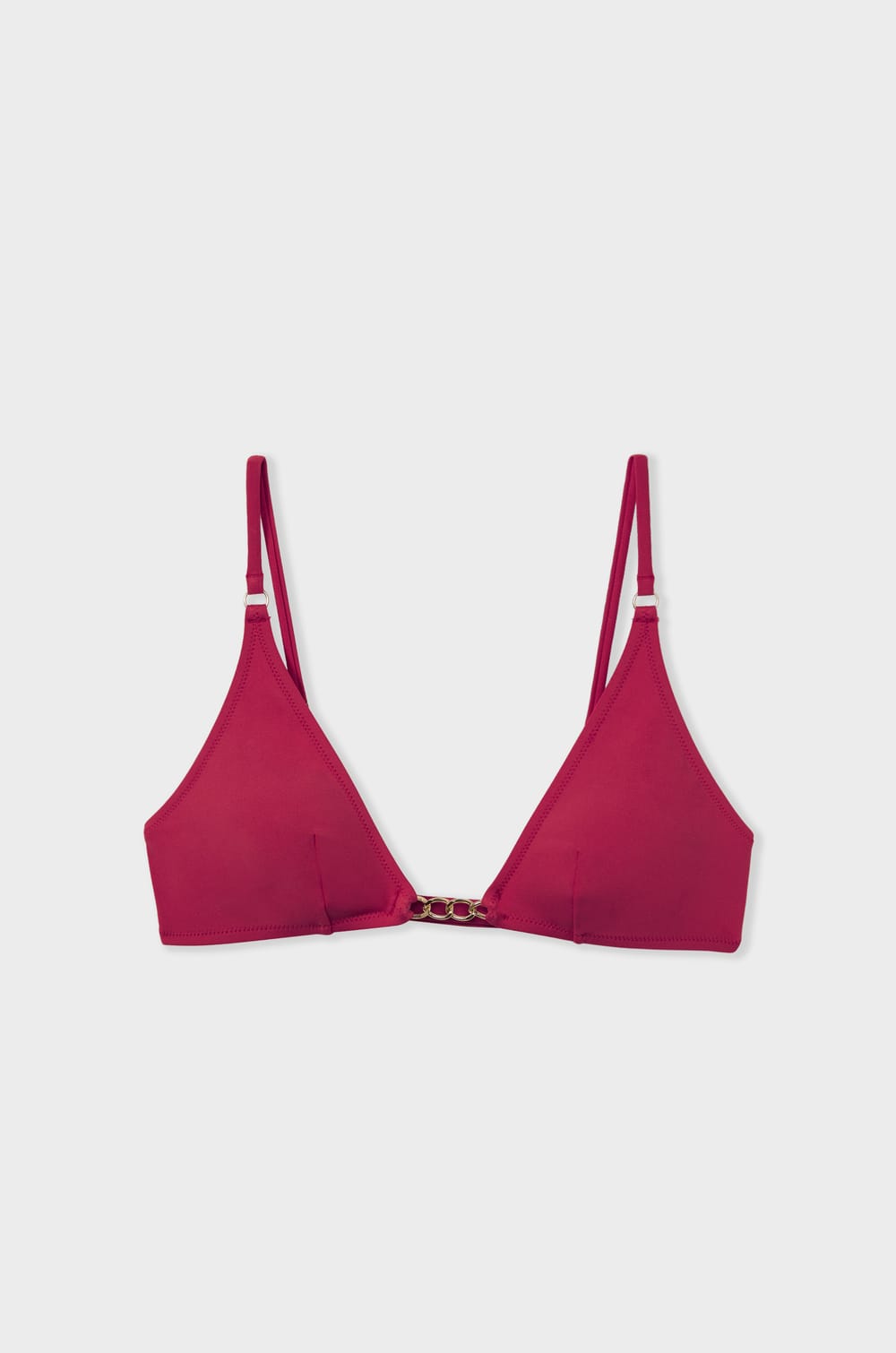 Wireless Triangle Bikini Top with Jewel Details;${refinementColor}