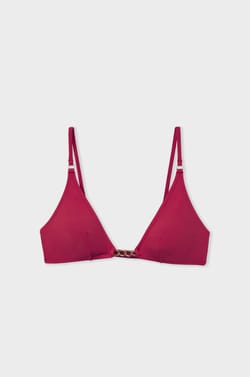 Wireless Triangle Bikini Top with Jewel Details;${refinementColor}