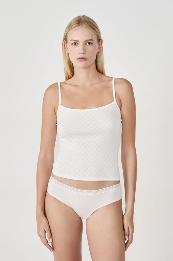 3-Pack of Cotton and Lace Briefs;${refinementColor}