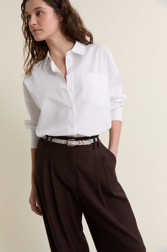 Ceinture en cuir &agrave; motifs;${refinementColor}