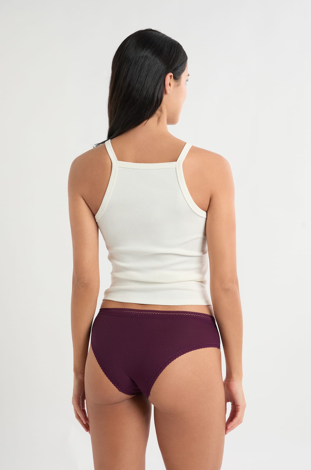 Shorty en microfibre d&eacute;tails dentelle;${refinementColor}