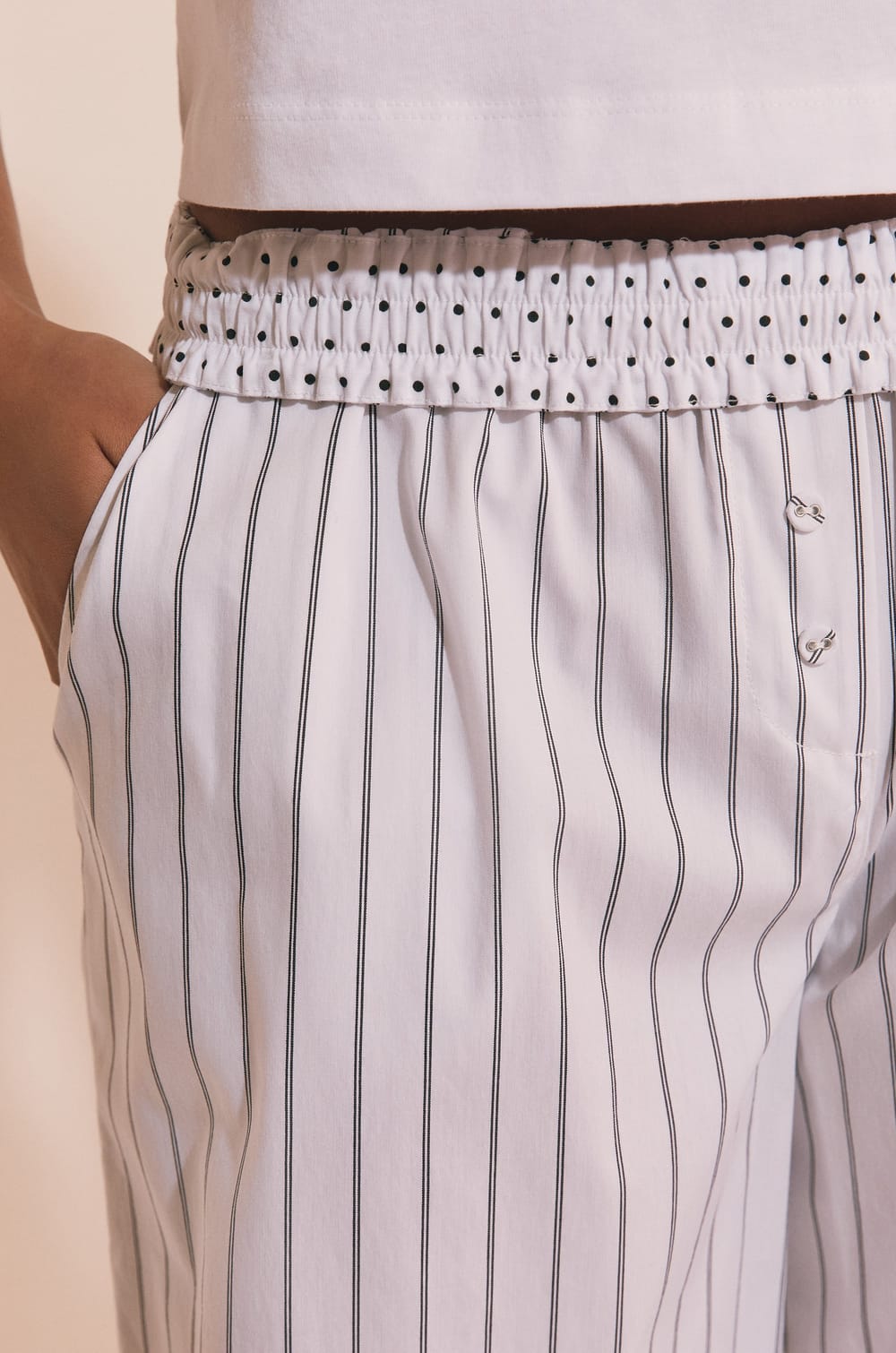 Pantalon de pyjama &agrave; rayures;${refinementColor}