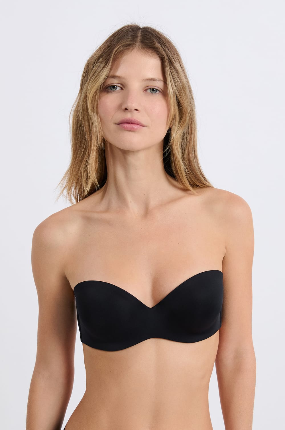 Wireless Strapless Bra in Microfiber;${refinementColor}