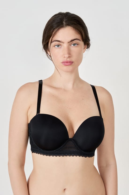 Soutien-gorge bandeau en dentelle;${refinementColor}
