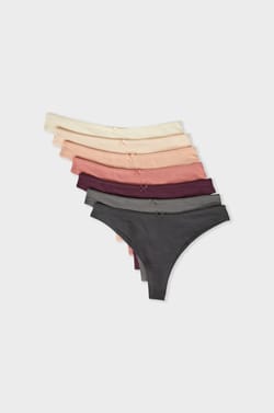 Pack of 7 Cotton Brazilian Briefs;${refinementColor}
