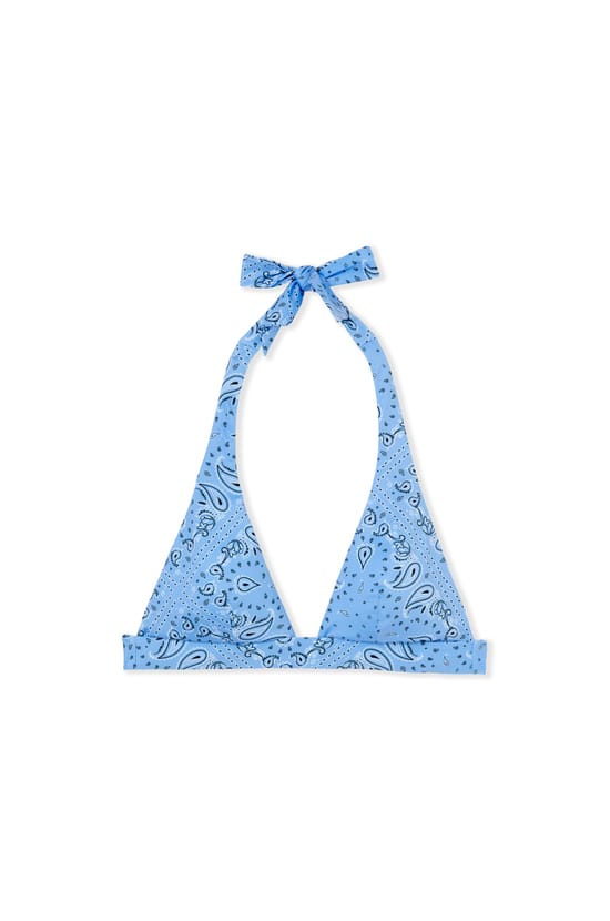 Haut de maillot de bain triangle &agrave; motifs;${refinementColor}
