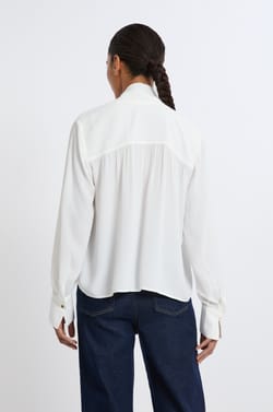 Camisa con cuello corbata;${refinementColor}