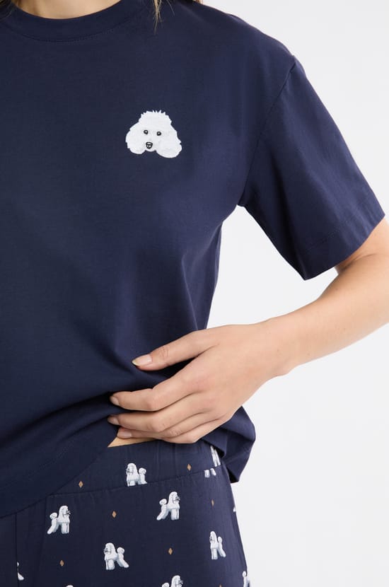 Ensemble de pyjama 2 pi&egrave;ces &agrave; motifs caniches;${refinementColor}