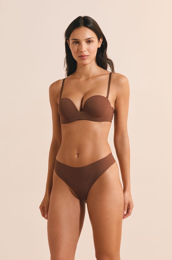 Tanga high leg en microfibre;${refinementColor}