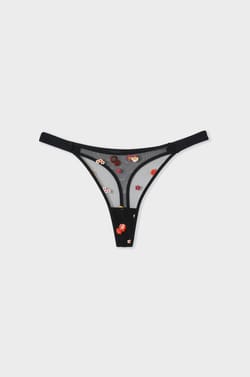 Embroidered Thong;${refinementColor}