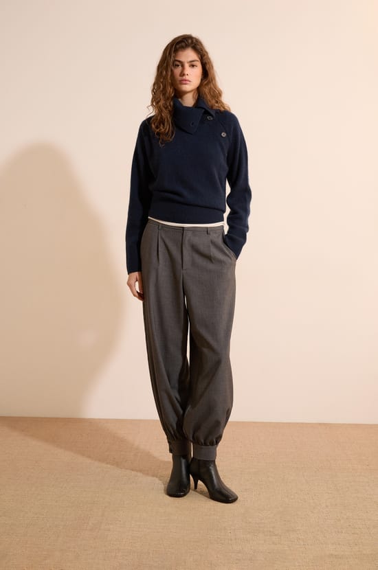 Pull col montant 100% cachemire;${refinementColor}