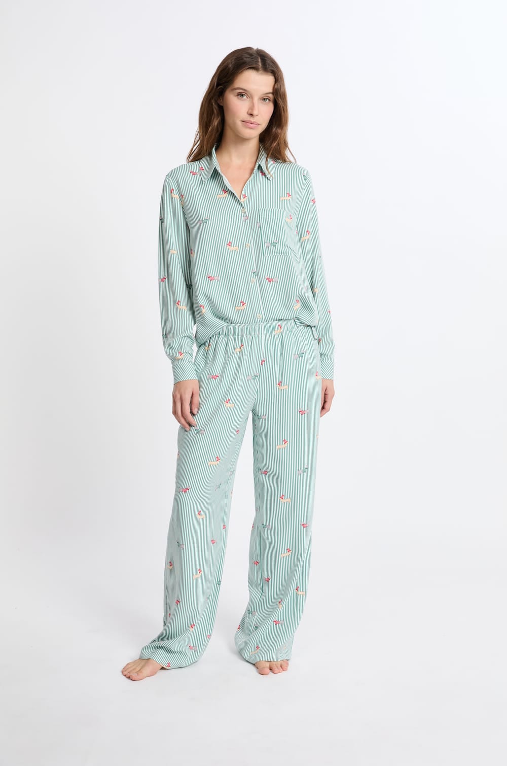 Chemise de pyjama à motifs;${refinementColor}