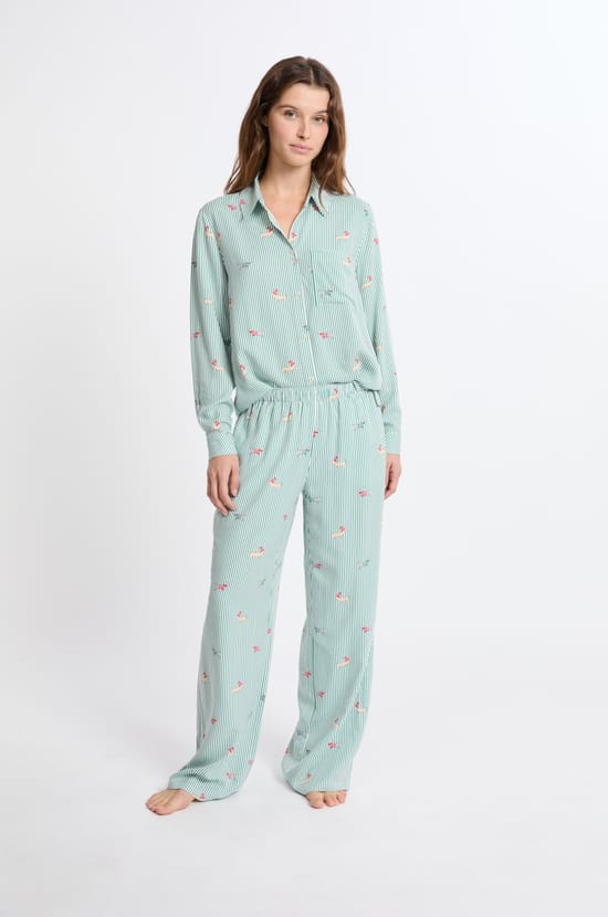 Chemise de pyjama à motifs;${refinementColor}