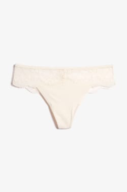 Microfiber and Lace Tanga;${refinementColor}