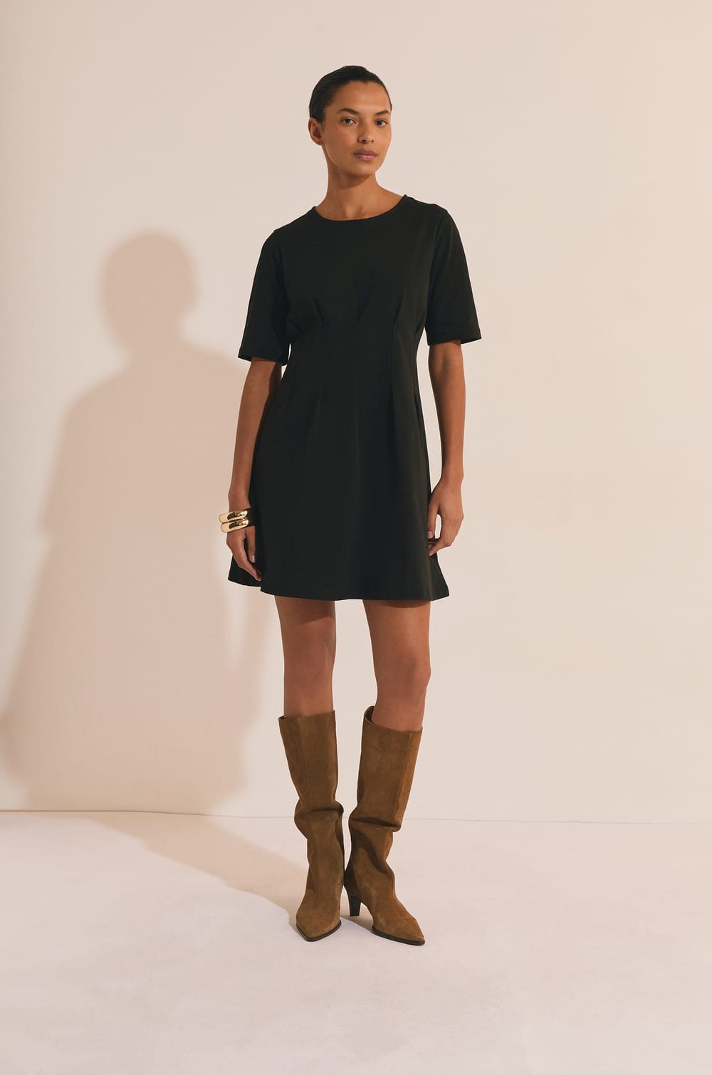 Robe courte en coton;${refinementColor}