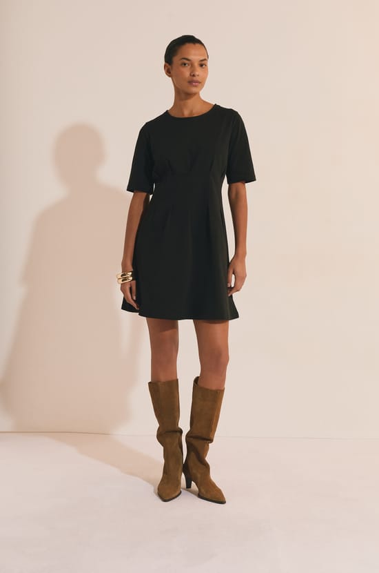 Robe courte en coton;${refinementColor}